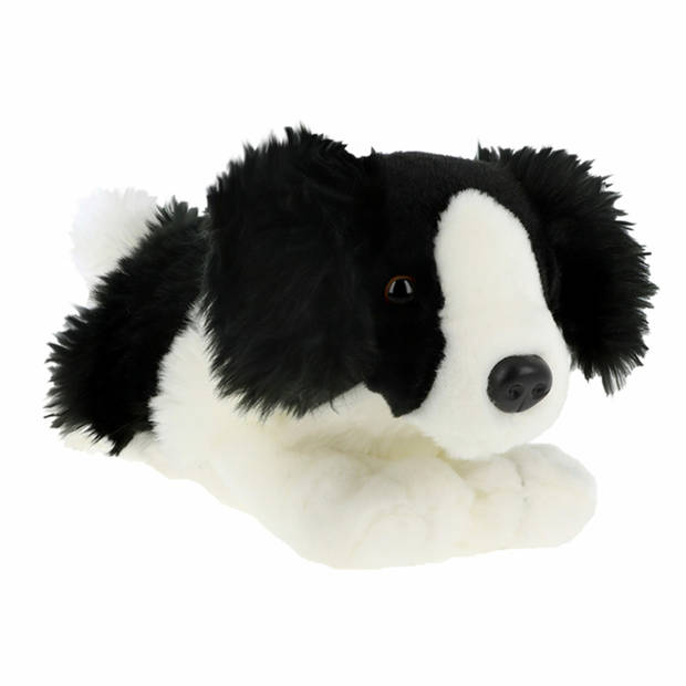 Keel Toys Knuffeldier Puppy Border Collie hond - zachte pluche stof - premium knuffels - 30 cm - Knuffel huisdieren