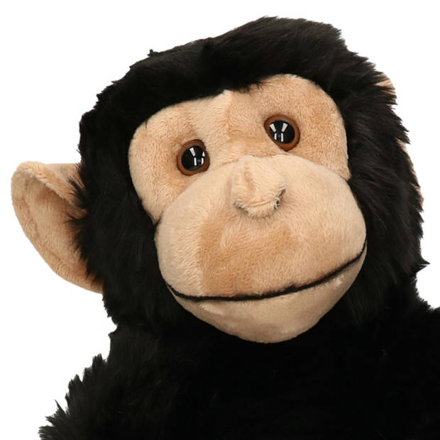 Pluche chimpansee aap/aapje zwart knuffel 50 cm knuffeldieren - Knuffeldier