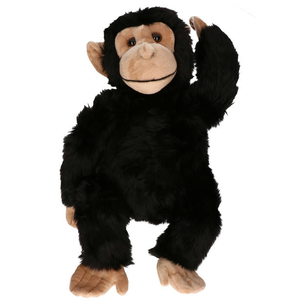 Pluche chimpansee aap/aapje zwart knuffel 50 cm knuffeldieren - Knuffeldier