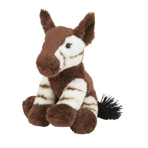 Bruine okapies knuffels 16 cm knuffeldieren - Knuffeldier