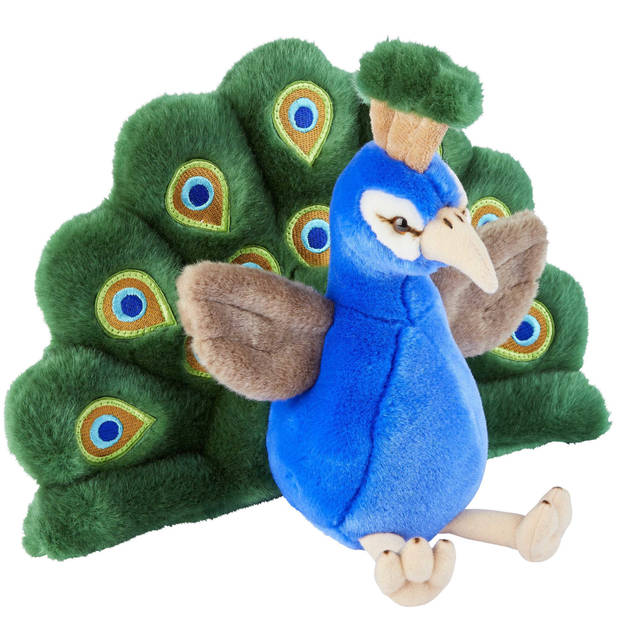 Pluche knuffel dieren Pauw van 32 cm - Vogel knuffels