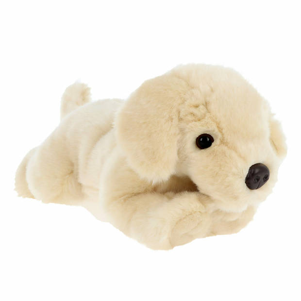 Keel Toys Knuffeldier Puppy Labrador hond - zachte pluche stof - premium knuffels - beige - 35 cm - Knuffel huisdieren