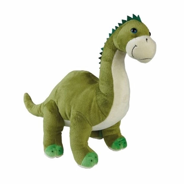 Ravensden pluche knuffel dinosaurus Brontosaurus - 30 cm - groen - Knuffeldier