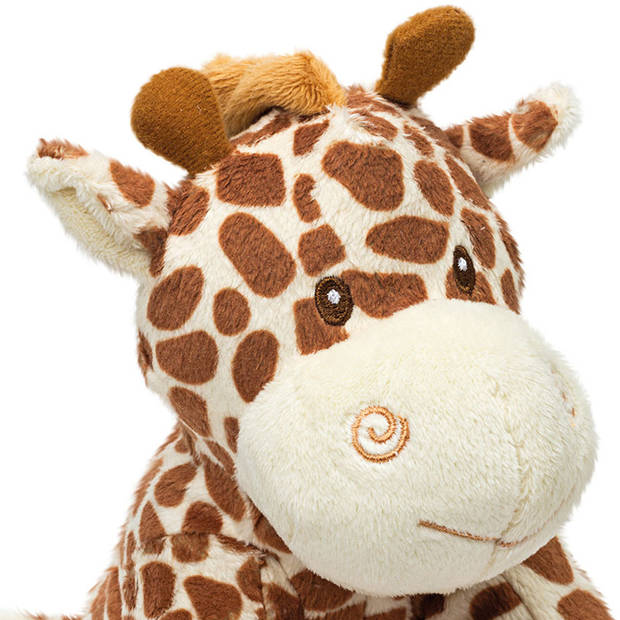 Suki Gifts knuffeldier - giraffe - geel/bruin - safari dieren - pluche - 18 cm - Knuffelberen