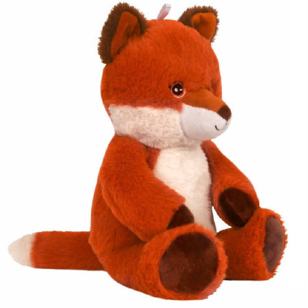 Knuffeldier Vos Reintje - zachte pluche stof - dieren knuffels - rood - 33 cm - Knuffel bosdieren