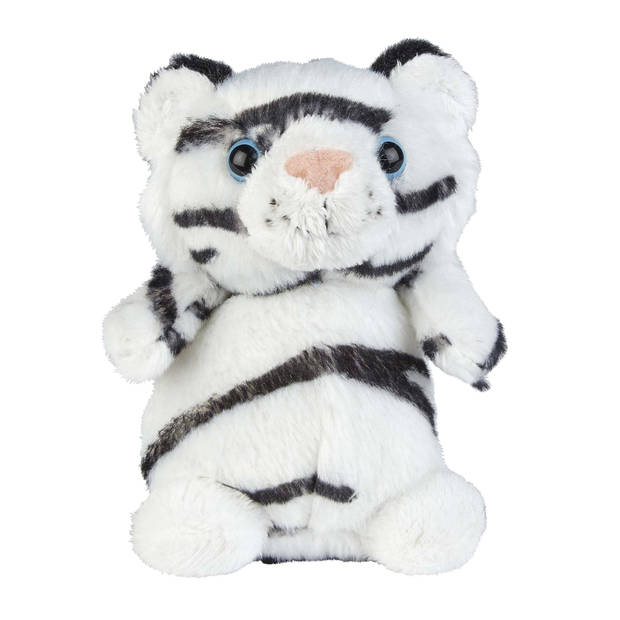 Pluche knuffel dieren Witte Tijger 12 cm - Knuffeldier