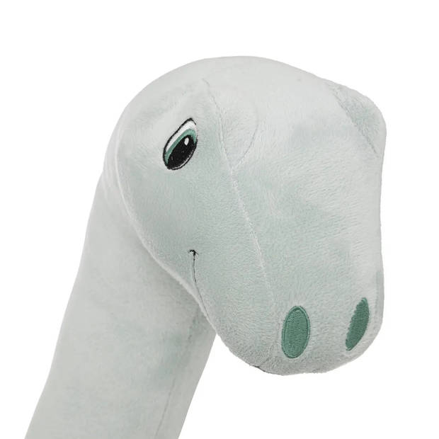 Atmosphera Knuffeldier Dinosaurus Brontosaurus - zachte pluche stof - extra groot - grijs - 90 cm - Knuffeldier