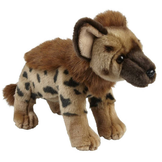 Ravensden pluche knuffel dier Hyena - bruin - 28 cm - Knuffeldier