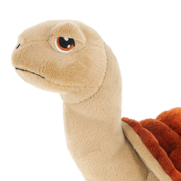 Keel Toys pluche Land schildpad knuffeldier - bruin/beige - lopend - 25 cm - Knuffeldier