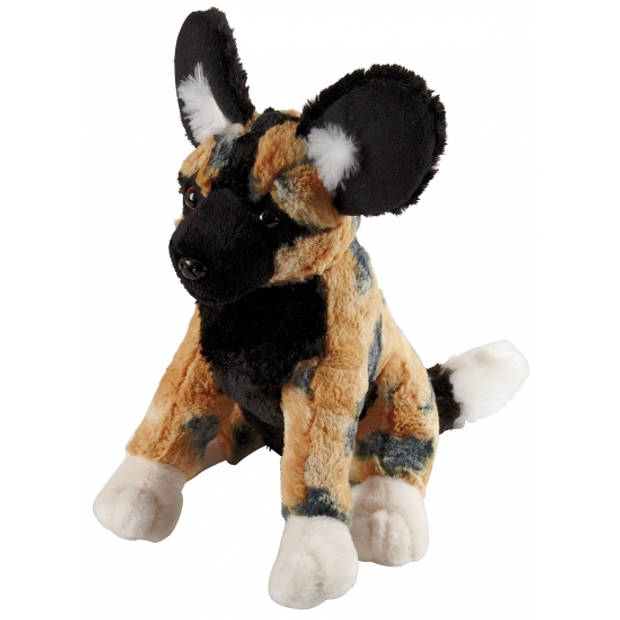 Pluche knuffel wilde hond 30 cm - Knuffel huisdieren