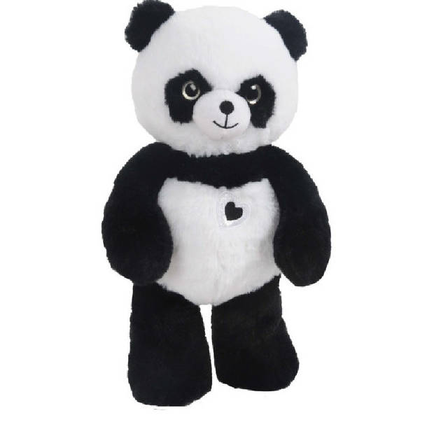 Knuffeldier Panda beer Bamboo - zachte pluche stof - dieren knuffels - zwart/wit - 32 cm - Knuffeldier