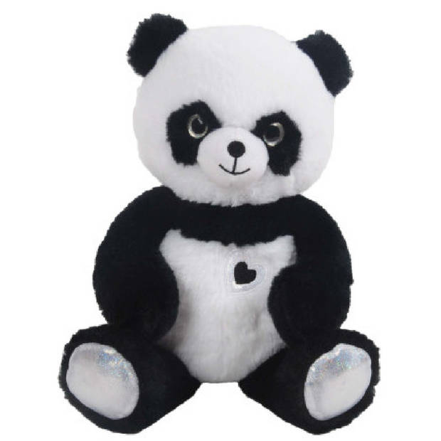 Knuffeldier Panda beer Bamboo - zachte pluche stof - dieren knuffels - zwart/wit - 32 cm - Knuffeldier