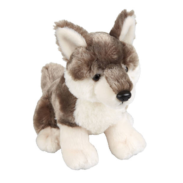 Pluche knuffel dieren Wolf 18 cm - Knuffeldier