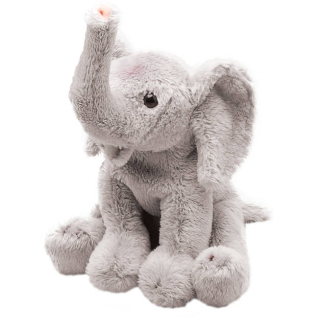 Pluche Olifant knuffeldier - grijs - 13 cm - olifanten knuffels - Knuffeldier