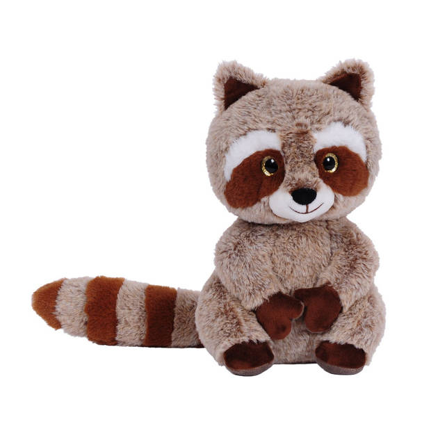 Pluche speelgoed knuffeldier Wasbeer - 24 cm - Wasberen knuffels - Knuffeldier