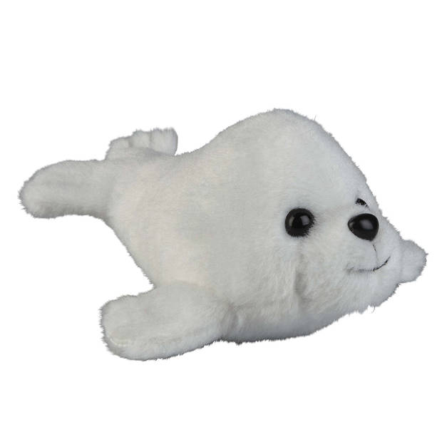 Pluche knuffel dieren Baby Zeehond wit 12 cm - Knuffel zeedieren