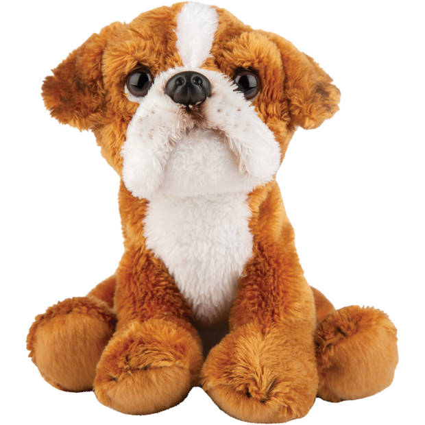 Pluche knuffel dieren Boxer hond 13 cm - Knuffel huisdieren