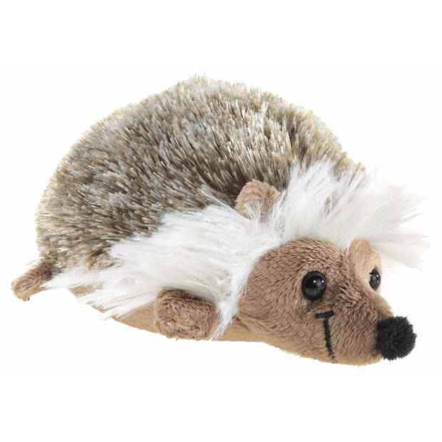 Pluche liggende egel knuffeldier 12 cm - Knuffel bosdieren