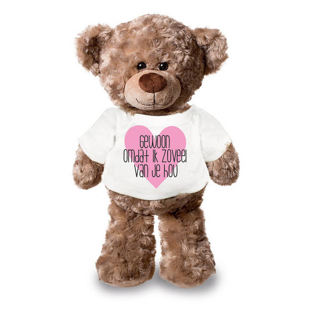 Bellatio Decorations Valentijnsdag cadeau - teddybeer XL - omdat ik van je hou - Valentinesday - Knuffelberen