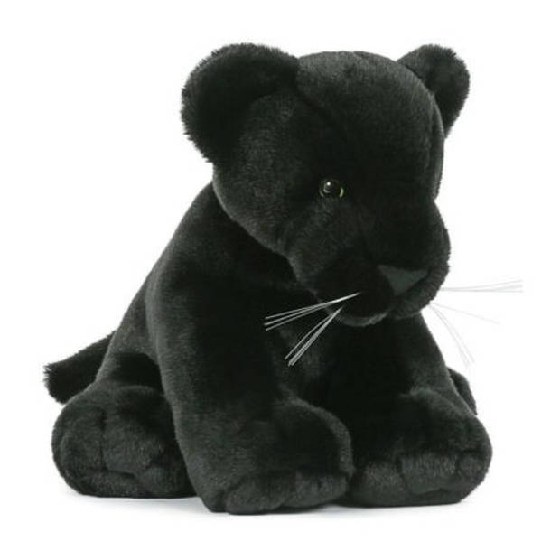 Pluche speelgoed zwarte panter knuffeldier 30 cm - Knuffeldier