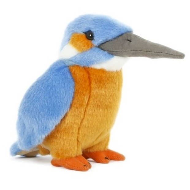 Semo Pluche ijsvogel knuffel - 15 cm - Vogel dieren knuffels/knuffeldieren - voor kinderen - Vogel knuffels