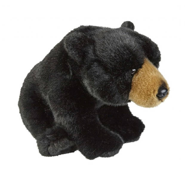 Zwarte beren knuffel 28 cm knuffeldieren - Knuffelberen