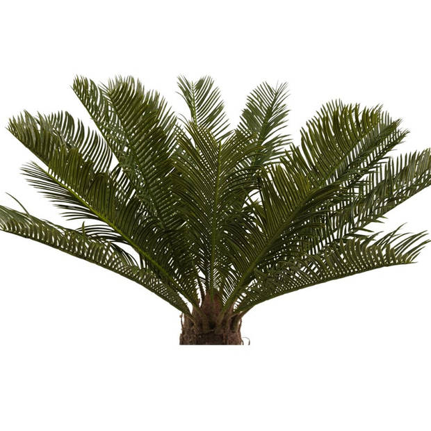 Lesli Living Kunstplant Tropische Palm - in binnenpot - zwart - 60 cm - zijde - Kunstplanten