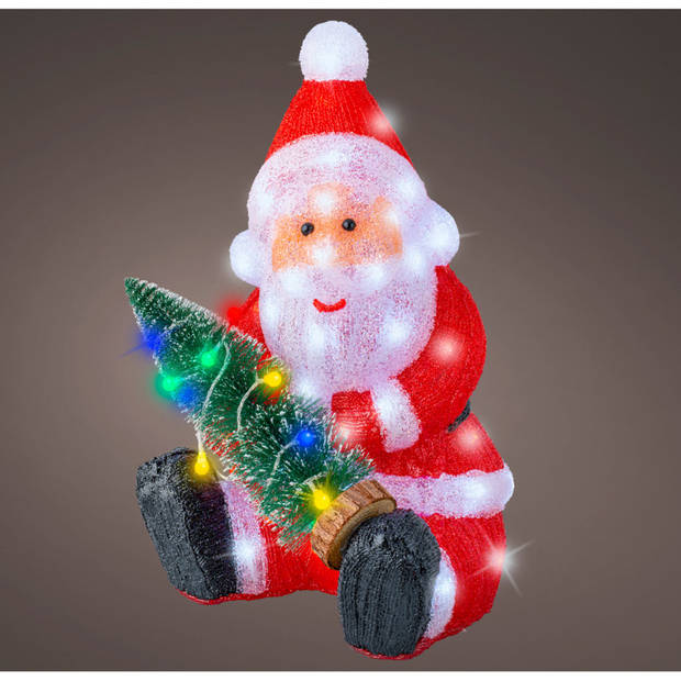 Lumineo Verlicht figuur - kerstman - 49,5 cm - LED figuur - kerstverlichting figuur