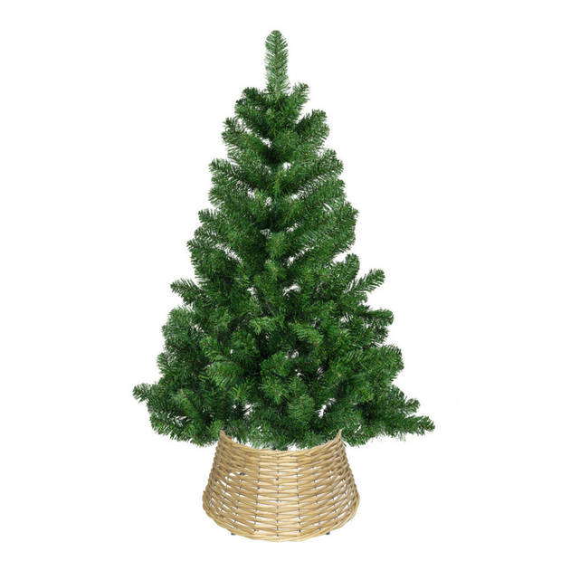 Gerimport kerstboommand - naturel - D28 cm- voor kerstboom 120 cm - Kerstboommand / huls