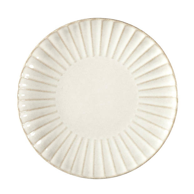 Servies 6 persoons 18-delig Vlora Stoneware Aardwerk - Creme