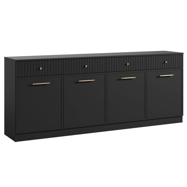 Meubella Dressoir Dream - Zwart - 200 cm