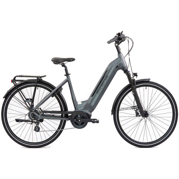 Minerva Elektrische Stadsfiets Volos 28 Inch 50 cm Dames 7V Hydraulische schijfrem Antraciet