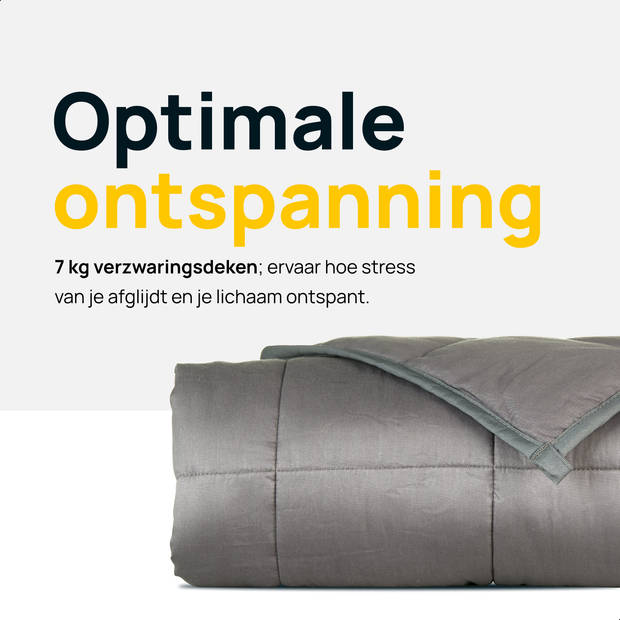 Kustaa Verzwaringsdeken 6,8kg - 152x203cm - 100% Katoen - Zwaartedeken - Kalmeringsdeken - Weighted Blanket - Anti Stres