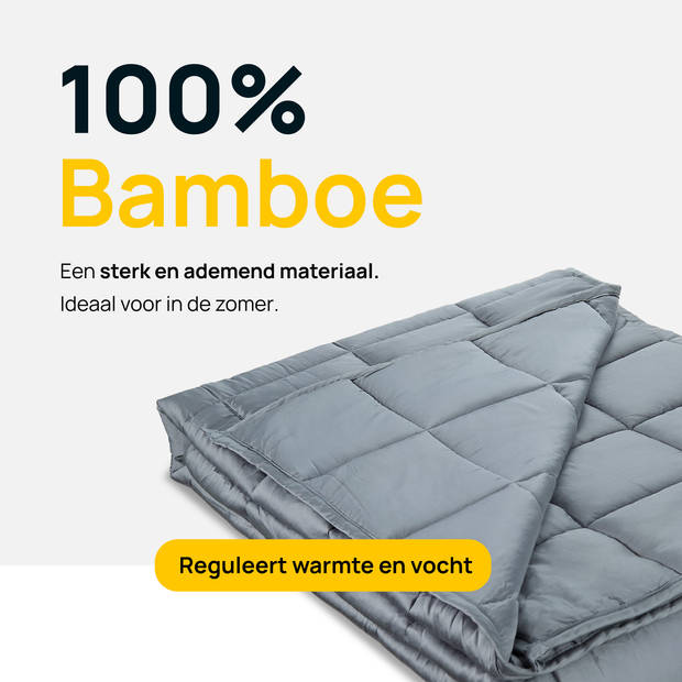 Kustaa Verzwaringsdeken 7 KG - Bamboe - Zwaartedeken - Koel en Ademend materiaal - 152 x 203 cm - Weighted Blanket - Ant