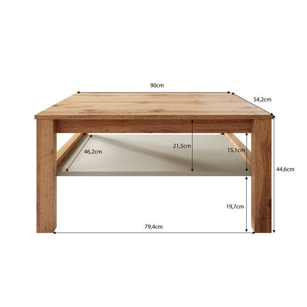 Meubella Salontafel Isaac - Eiken - 90 cm