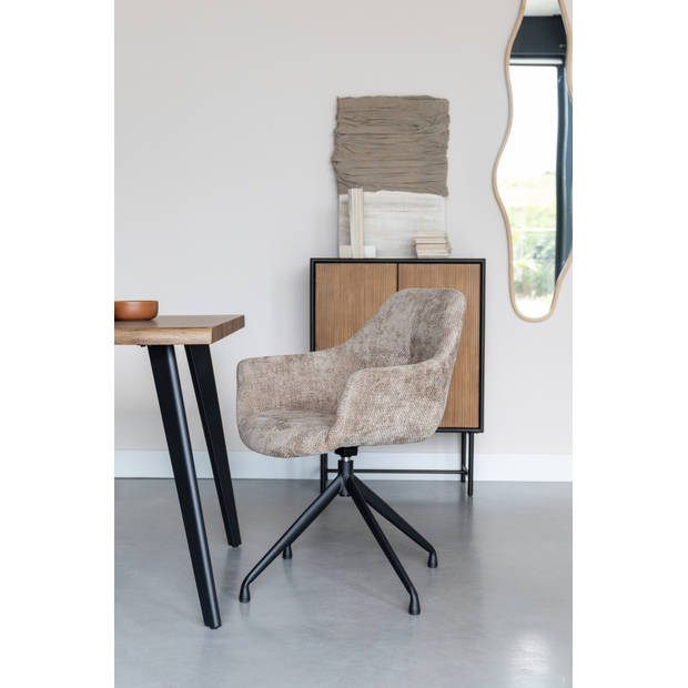 Housecraft Wiz Eetkamerstoelen Draaibaar Bruin - Set van 2