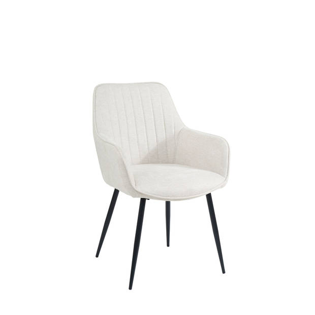 Housecraft Maud Eetkamerstoelen met armleuning Off-White - Set van 2