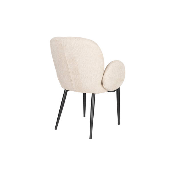 Housecraft Alaz Eetkamerstoelen met armleuning Off-white - Set van 2