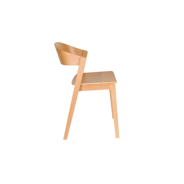 Housecraft Wooz Eetkamerstoelen Eikenhout Bruin - Set van 2