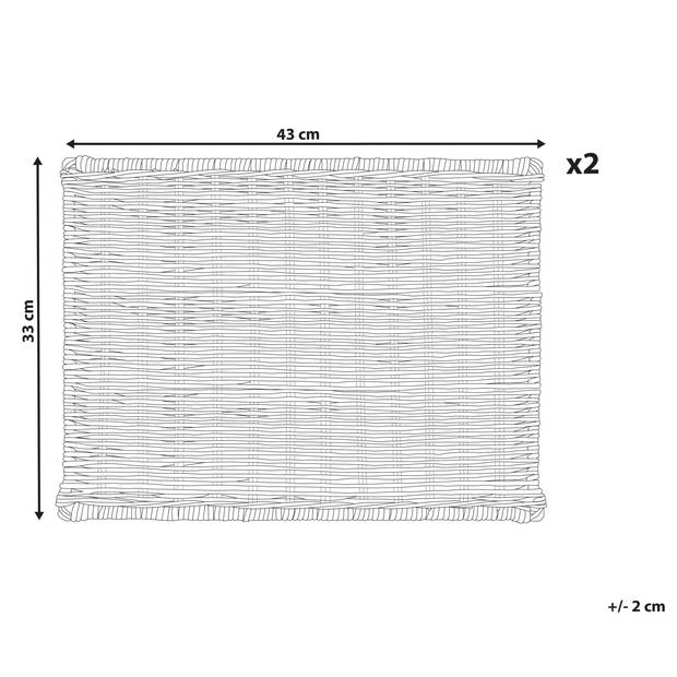 Beliani RUKBAN - Placemat-Natuurlijk-Rotan