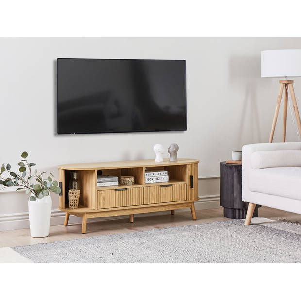 Beliani SELAH - TV-kast-Lichte houtkleur-MDF