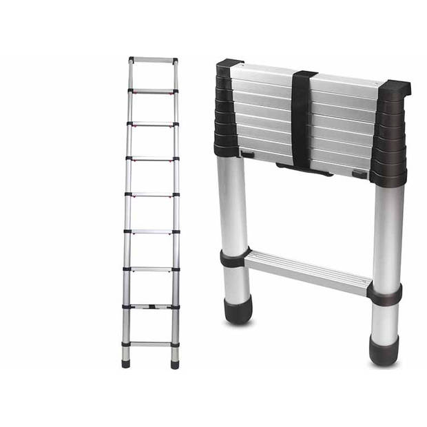 Mannsberger Telescopische softclose ladder - Uitschuifbare ladder - 2,6 meter