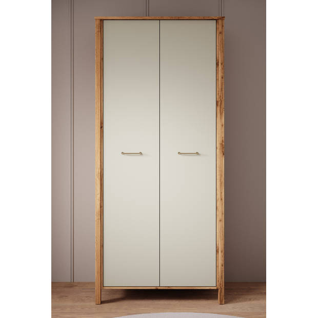 Meubella Kledingkast Isaac - Beige - 90 cm