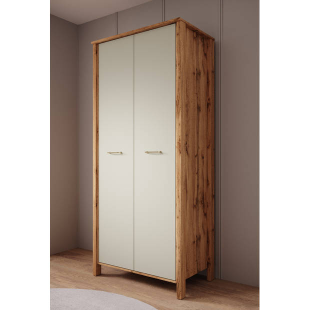 Meubella Kledingkast Isaac - Beige - 90 cm