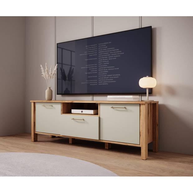 Meubella TV-Meubel Isaac - Beige - 138 cm