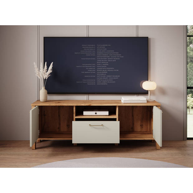 Meubella TV-Meubel Isaac - Beige - 138 cm