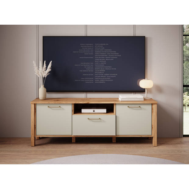 Meubella TV-Meubel Isaac - Beige - 138 cm