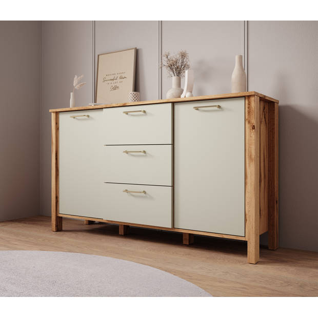 Meubella Dressoir Isaac - Beige - 138 cm