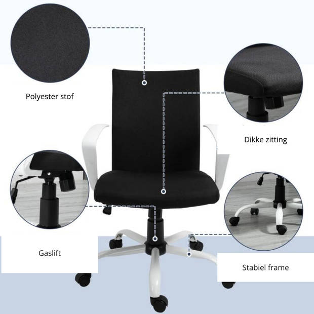 Bureaustoel met relaxfunctie - Ergonomische bureaustoel - Game stoel - 61 x 61 x 89-99 cm