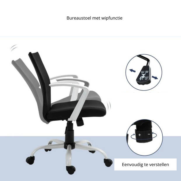 Bureaustoel met relaxfunctie - Ergonomische bureaustoel - Game stoel - 61 x 61 x 89-99 cm